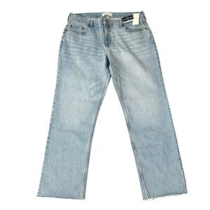 Abercrombie and Fitch Women's The 90s Straight Mid Rise Curve Love Jeans Size 33